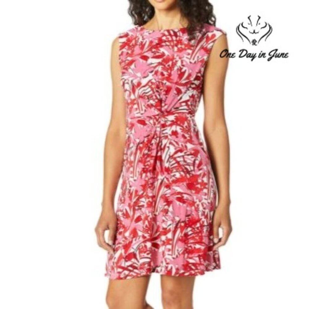 Gabby Skye Cap Sleeve Round Neck A-line Dress Size 4